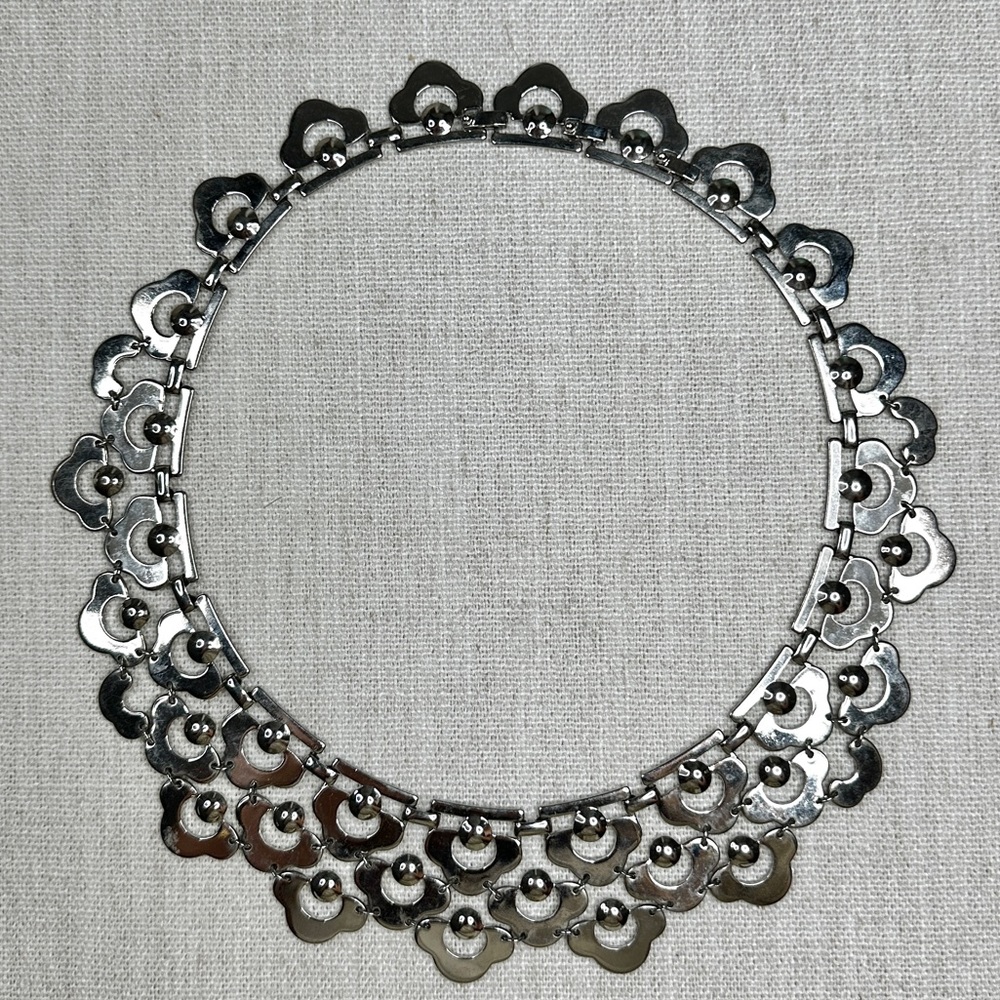 Stella & Dot Alexandria Silver Statement Necklace